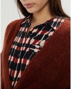 Gilet en Mohair mélangé Monica brique