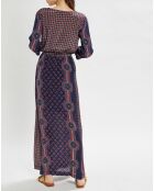 Langes marineblaues Kleid Java