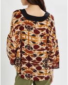 Montana ecru/rot bedruckte Tunika