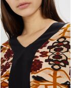 Montana ecru/rot bedruckte Tunika