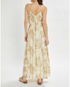 Langes Kleid Parker mit ecrufarbenem Aufdruck