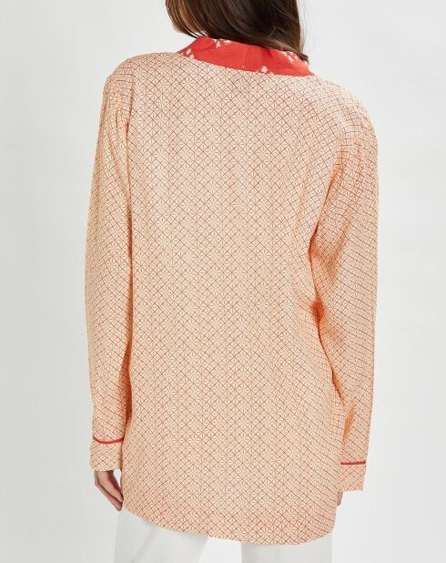 Veste imprimée Okia corail