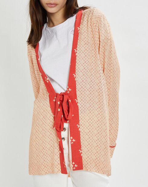 Veste imprimée Okia corail