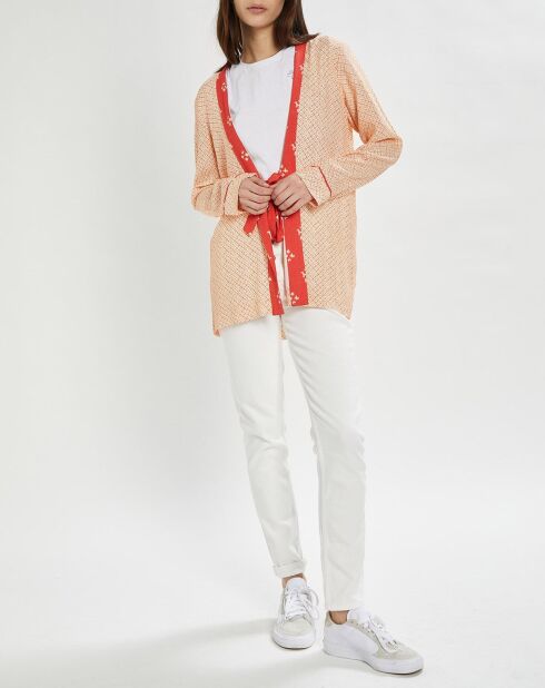 Veste imprimée Okia corail