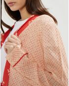 Veste imprimée Okia corail