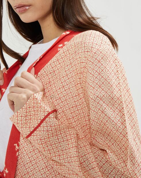 Veste imprimée Okia corail