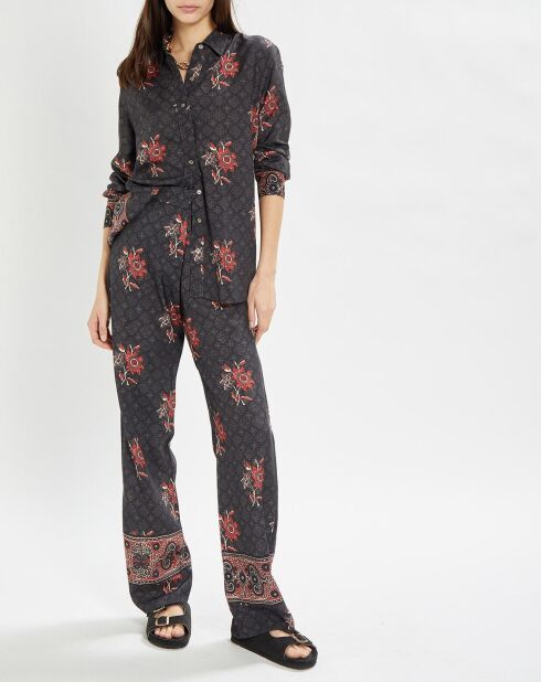 Camicia Priya con stampa antracite