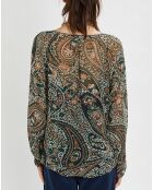 Margua overhemd met smaragdgroene kasjmierprint