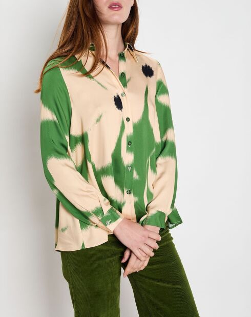 Camicia dritta verde Flore