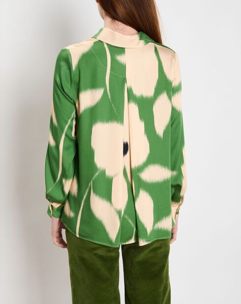 Camicia dritta verde Flore