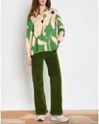 Camicia dritta verde Flore