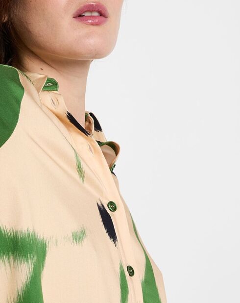 Camicia dritta verde Flore