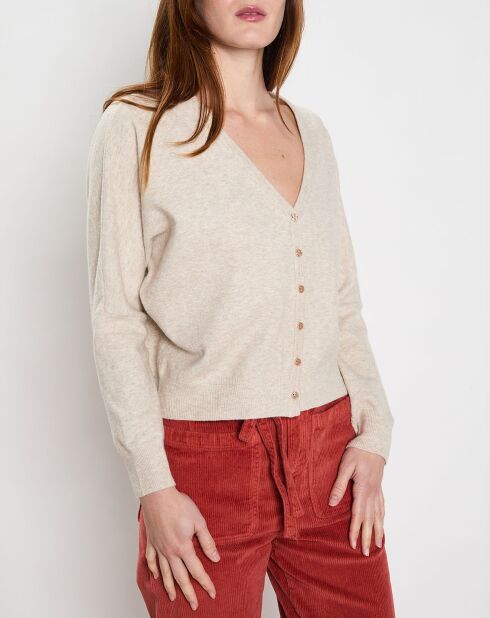 Maglione Margaux ecru con bottoni