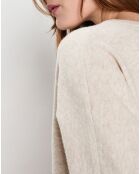 Margaux ecru trui met knoopsluiting