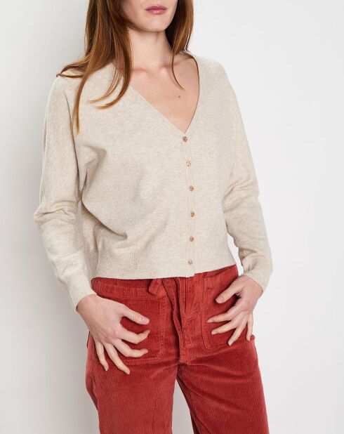 Maglione Margaux ecru con bottoni