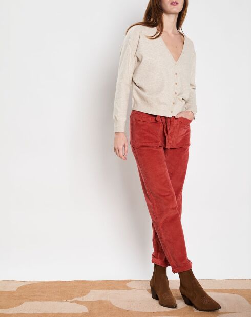 Maglione Margaux ecru con bottoni