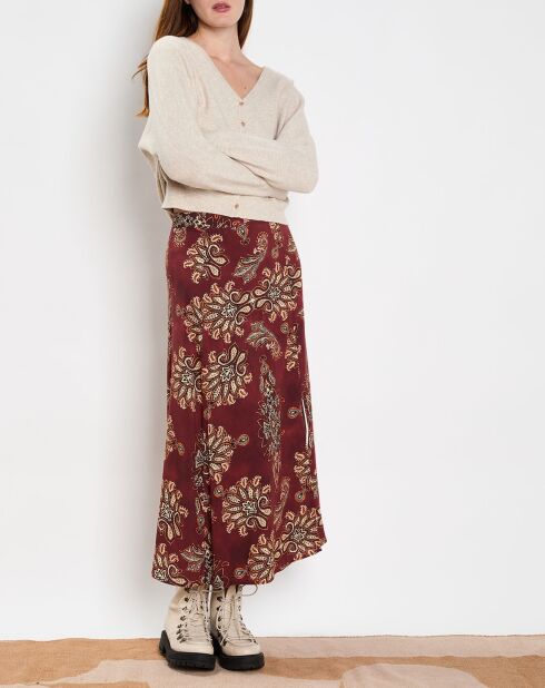 Gonna midi bordeaux Carrie