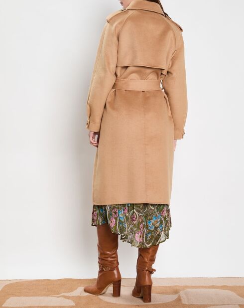 Cappotto Salma in misto lana cammello