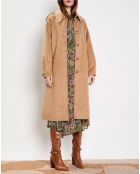 Cappotto Salma in misto lana cammello
