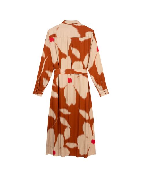 Vestido camisero en terracota Flore