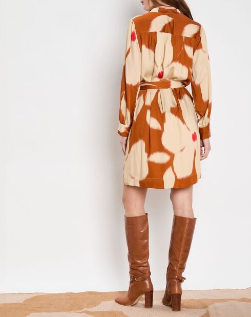 Vestido corto de terracota Flore