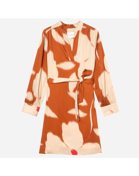 Vestido corto de terracota Flore