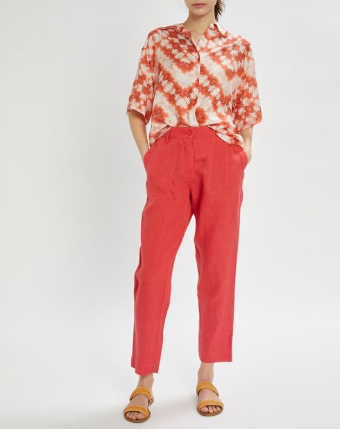 Pantalon Lin papaye