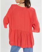 Túnica Aloha con volantes de coral