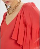 Túnica Aloha con volantes de coral