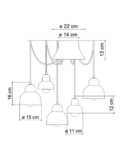 Suspension Berimbau 16x15 cm
