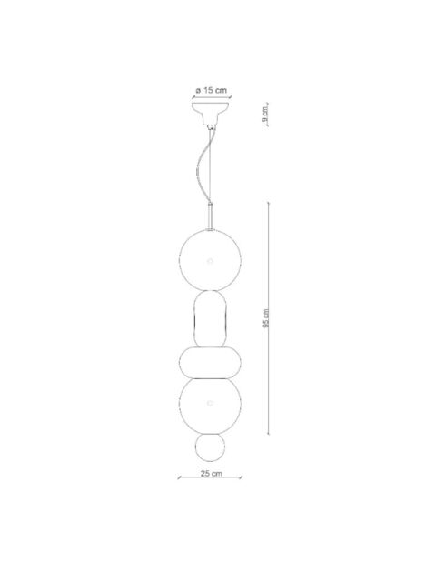 Suspension multicolore Bumbum 85x25 cm