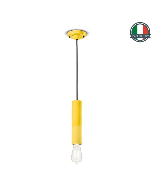 Suspension Pi Jaune Citron 25x5.5 cm