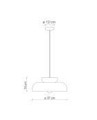 Lampe à Suspension Multicolore Maracana 15x37 cm