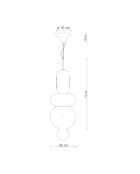 Suspension multicolore Bumbum 60x25 cm