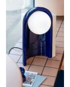 Lampe de table Cléo Crème et Robot Bleu 25x42x23 cm