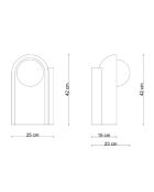 Lampe de table Cléo Crème et Robot Bleu 25x42x23 cm