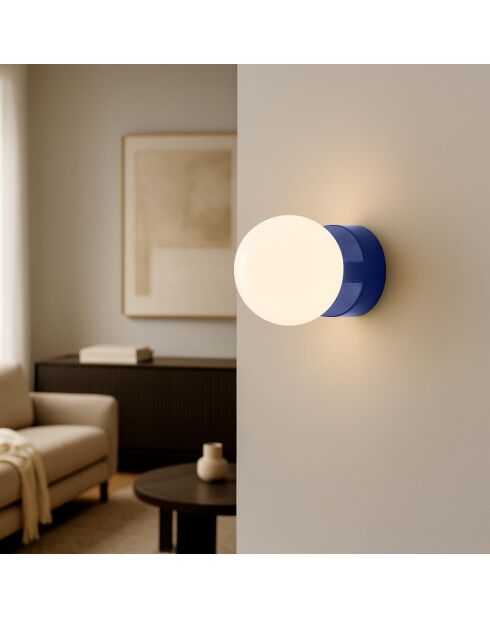 Applique murale robot bleue Habea 16x22.5x16 cm