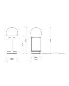 Lampada da tavolo Habea Fox arancione 16x37x16 cm