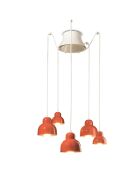 Lampe à Suspension Berimbau Pokè Orange 16x15 cm