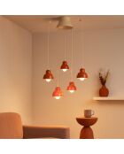 Lampe à Suspension Berimbau Pokè Orange 16x15 cm