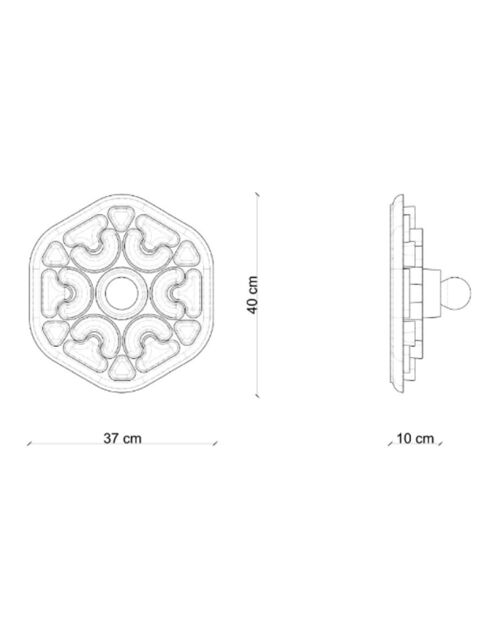 Applique murale multicolore Phytia 40x37x10 cm