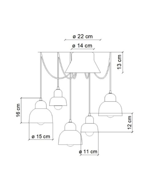 Suspension Berimbau 16x15 cm