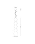 Suspension Copacabana Multicolore 80x17 cm