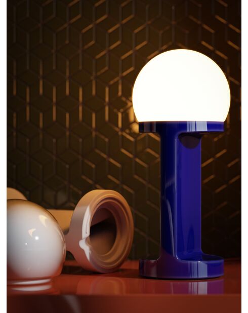 Lampe de table Habea Robot bleu 16x37x16 cm