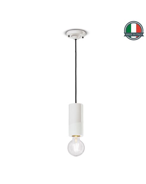 Suspension Pi Blanc Naturel 18x8 cm