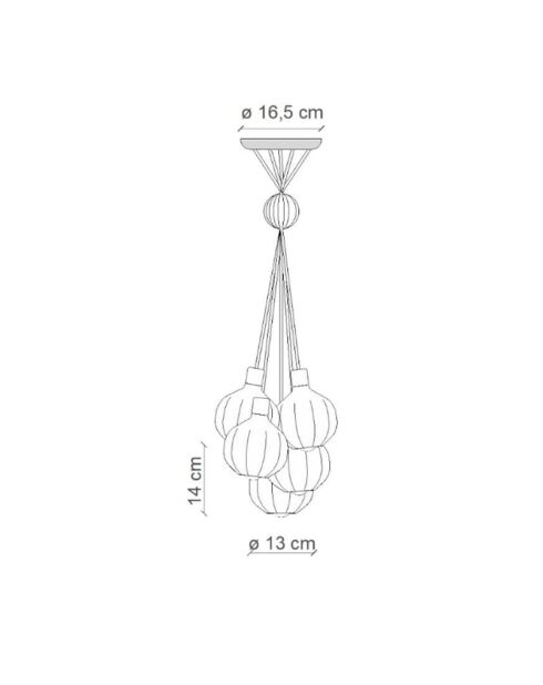 Suspension Afoxe' 14x13 cm