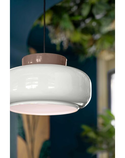 Suspension Maracana' Moka et Blanc de lait 20x37 cm