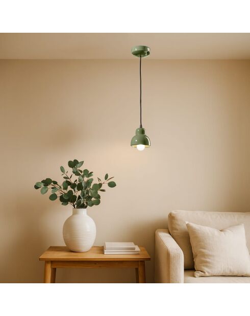 Suspension Berimbau Feuille Verte 12x11 cm