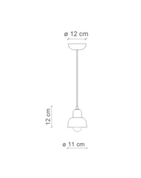 Suspension Berimbau Feuille Verte 12x11 cm