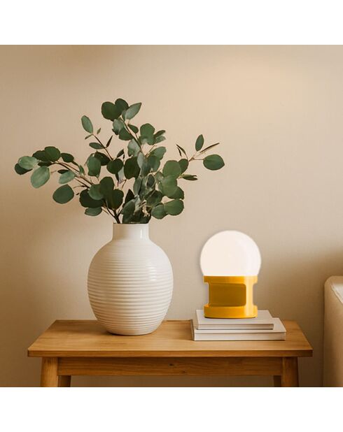 Lampe de table jaune 16x22.5x16 cm